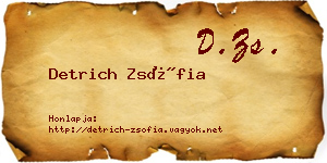 Detrich Zsófia névjegykártya