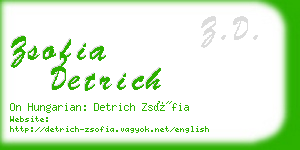 zsofia detrich business card
